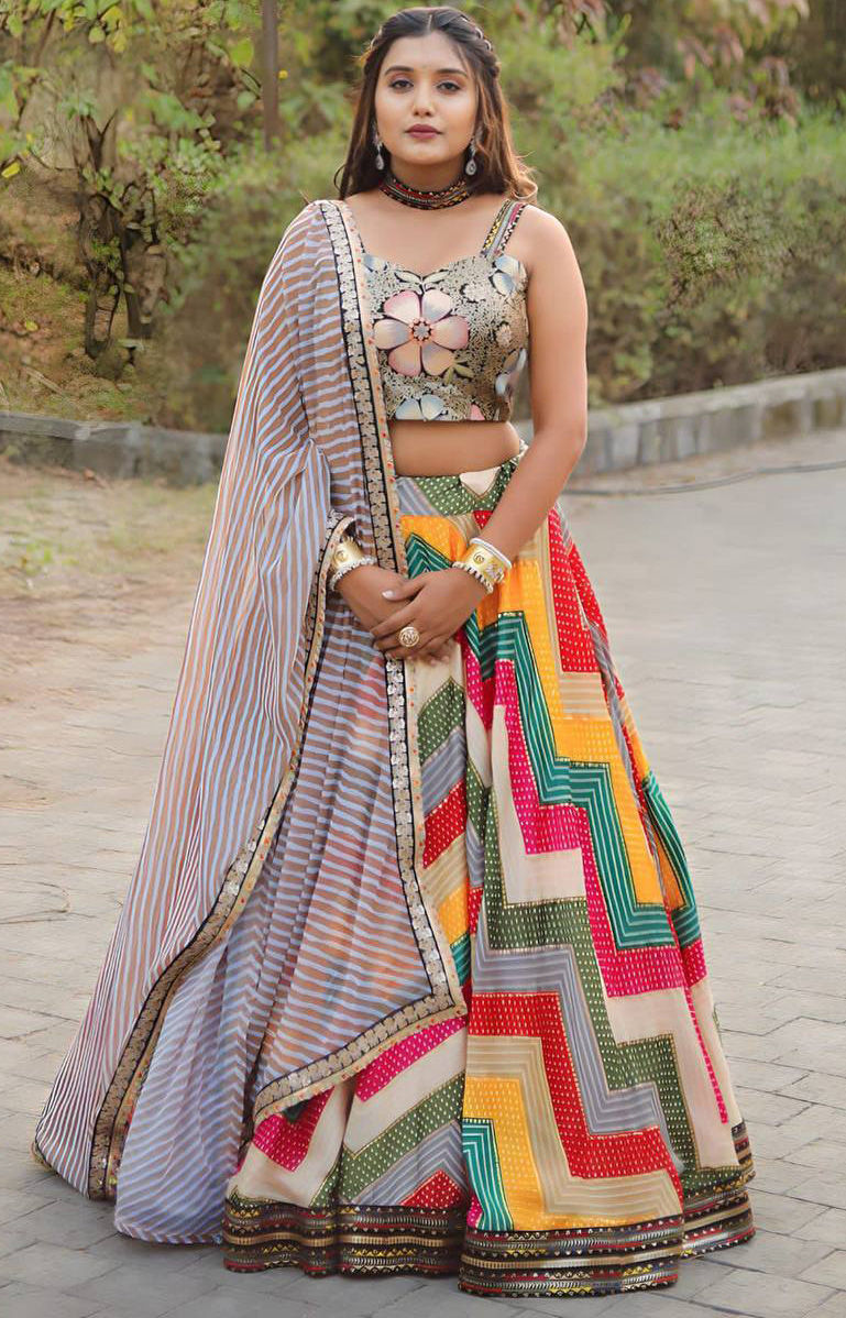 Raw Silk Bridal Lehenga Choli with Panel Work, Jardoshi, and Sequence