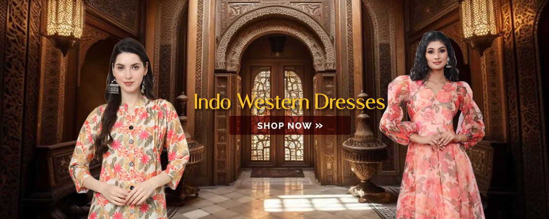 Chiffon - Dresses - Indo-Western Dresses: Buy Indo-Western Outfits for  Women Online