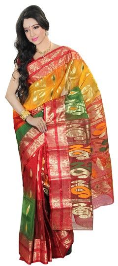 Traditional Multicolor color Saree in Art Silk, Silk fabric with South Printed work : 139196