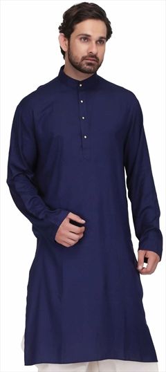1524642: Blue color Kurta in Rayon fabric with Thread work