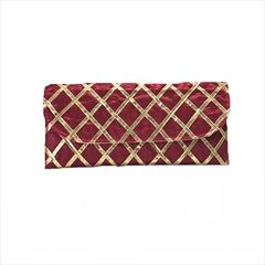 1547932: Red and Maroon color Clutches in Satin Silk fabric with Gota Patti work