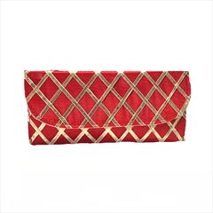 1547934: Red and Maroon color Clutches in Satin Silk fabric with Gota Patti work