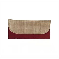 Red and Maroon color Clutches in Raw Dupion Silk fabric with Thread work : 1547939