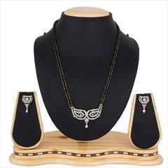 Gold and Silver color Mangalsutra in Metal Alloy studded with Austrian diamond & Gold and Silver Rodium Polish : 1573695
