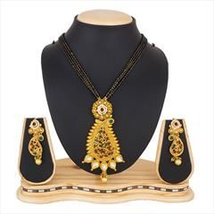 Multicolor color Mangalsutra in Metal Alloy studded with CZ Diamond & Gold Rodium Polish : 1574517