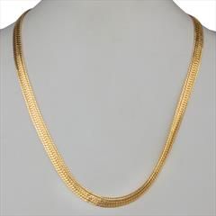 Gold color Chain in Metal Alloy studded with Artificial & Gold Rodium Polish : 1576727