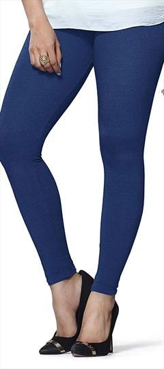 Casual Blue color Leggings in Lycra fabric with Thread work : 1592008
