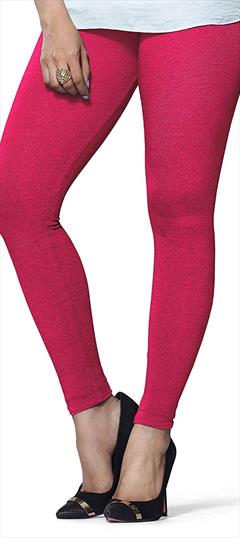 Casual Pink and Majenta color Leggings in Lycra fabric with Thread work : 1592019