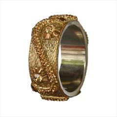 Gold color Bangles in Brass studded with CZ Diamond & Gold Rodium Polish : 1599612
