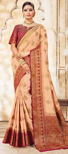Traditional Pink and Majenta color Saree in Art Silk, Silk fabric with South Weaving work : 1617091