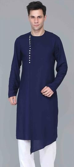 Blue color Kurta in Rayon fabric with Thread work : 1619995