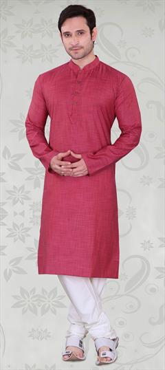 Pink and Majenta color Kurta Pyjamas in Cotton fabric with Thread work : 1626333