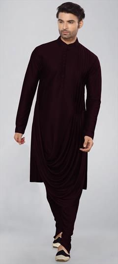 Purple and Violet color Kurta Pyjamas in Lycra fabric with Thread work : 1630509