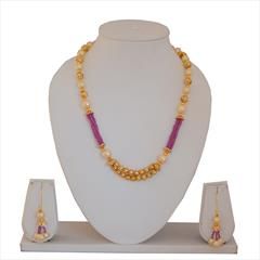 Multicolor color Necklace in Metal Alloy studded with Pearl & Gold Rodium Polish : 1630732