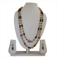 Multicolor color Necklace in Metal Alloy studded with CZ Diamond & Gold Rodium Polish : 1630744