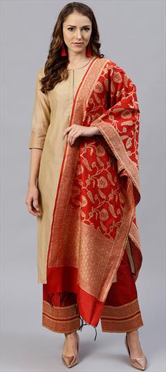 Casual Beige and Brown color Salwar Kameez in Rayon fabric with Palazzo Sequence work : 1633726