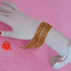 Gold color Bracelet in Brass studded with CZ Diamond & Gold Rodium Polish : 1644615