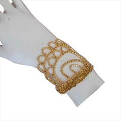 Gold color Bracelet in Brass studded with CZ Diamond & Gold Rodium Polish : 1645444