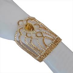 Gold color Bracelet in Brass studded with CZ Diamond & Gold Rodium Polish : 1645445