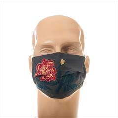 Casual Green color Cloth Mask in Cotton fabric with Embroidered work : 1645983