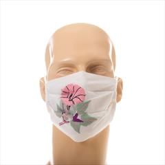 Casual White and Off White color Cloth Mask in Cotton fabric with Embroidered work : 1645984