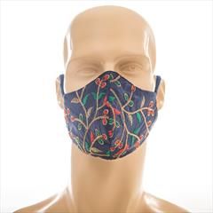 Casual Blue color Cloth Mask in Cotton fabric with Thread work : 1652555