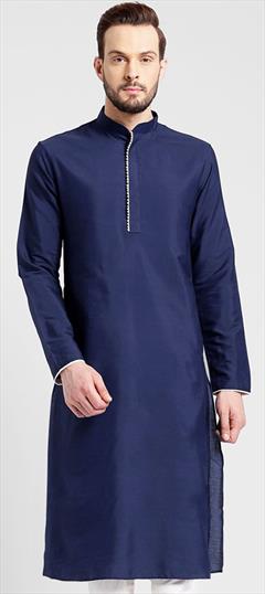 Blue color Kurta in Cotton fabric with Thread work : 1660571