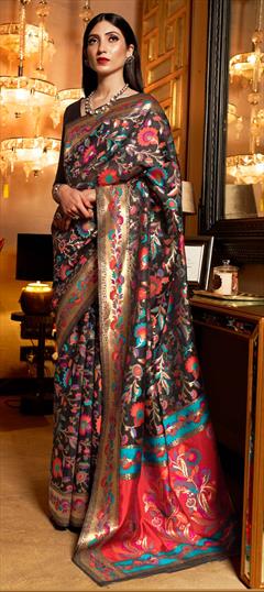 Traditional Multicolor color Saree in Art Silk, Silk fabric with South Weaving work : 1674974