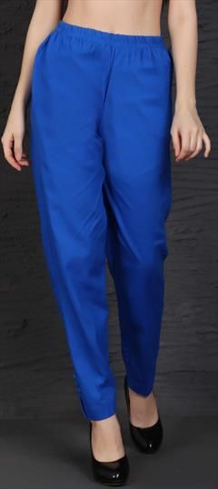 Casual Blue color Jeggings in Cotton fabric with Thread work : 1685472