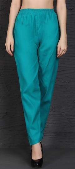 Casual Blue color Jeggings in Cotton fabric with Thread work : 1685476