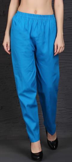 Casual Blue color Jeggings in Cotton fabric with Thread work : 1685480