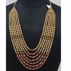 Multicolor color Groom Necklace in Metal Alloy studded with Beads & Gold Rodium Polish : 1690587