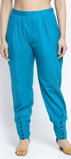 Casual Blue color Jeggings in Rayon fabric with Thread work : 1692519