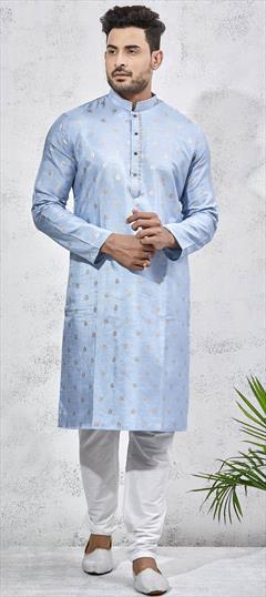 Blue color Kurta Pyjamas in Art Silk fabric with Thread work : 1703035