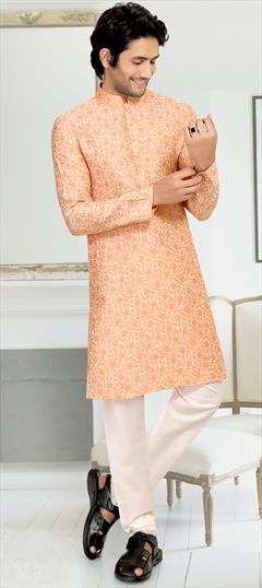 Pink and Majenta color Kurta Pyjamas in Jacquard fabric with Thread work : 1705838