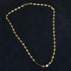 Gold color Chain in Brass studded with Artificial & Gold Rodium Polish : 1711740