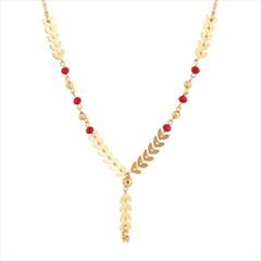 Multicolor color Necklace in Brass studded with Beads & Gold Rodium Polish : 1718867