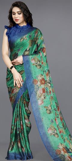 Casual, Party Wear Multicolor color Saree in Chiffon fabric with Classic Floral, Printed work : 1721685