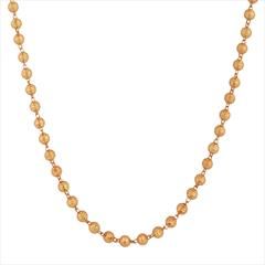 Gold color Chain in Brass studded with Beads & Gold Rodium Polish : 1728543