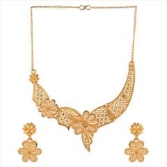 Gold color Necklace in Metal Alloy studded with Beads & Gold Rodium Polish : 1729986