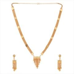 Gold color Necklace in Brass, Copper, Metal Alloy studded with Beads & Gold Rodium Polish : 1729988