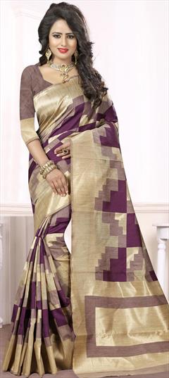 Traditional Multicolor color Saree in Jacquard fabric with South Weaving work : 1730635
