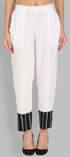 Casual White and Off White color Jeggings in Rayon fabric with Printed work : 1731103