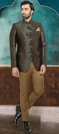 Green color 2 Piece Suit (without shirt) in Rayon fabric with Printed work : 1745210