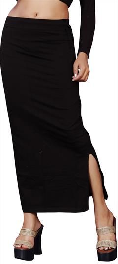 Casual Black and Grey color Skirt in Lycra fabric with Thread work : 1752553