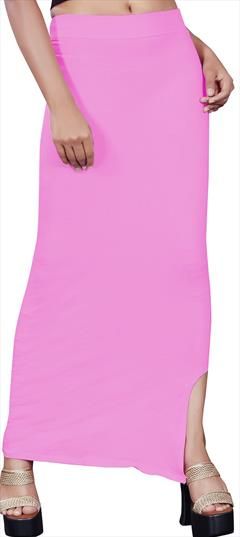 Casual Pink and Majenta color Skirt in Lycra fabric with Thread work : 1752555
