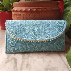 Blue color Clutches in Faux Leather fabric with Embroidered, Resham, Thread work : 1753119