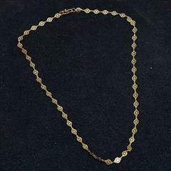 Gold color Chain in Brass studded with Artificial & Gold Rodium Polish : 1753502