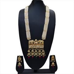 Multicolor color Pendant in Metal Alloy studded with Beads, Kundan, Pearl & Gold Rodium Polish : 1762472
