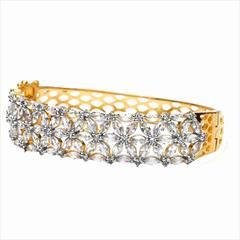 White and Off White color Bracelet in Metal Alloy studded with American Diamond & Gold Rodium Polish : 1762631